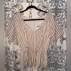 Abercrombie & Fitch Striped Flowy Top